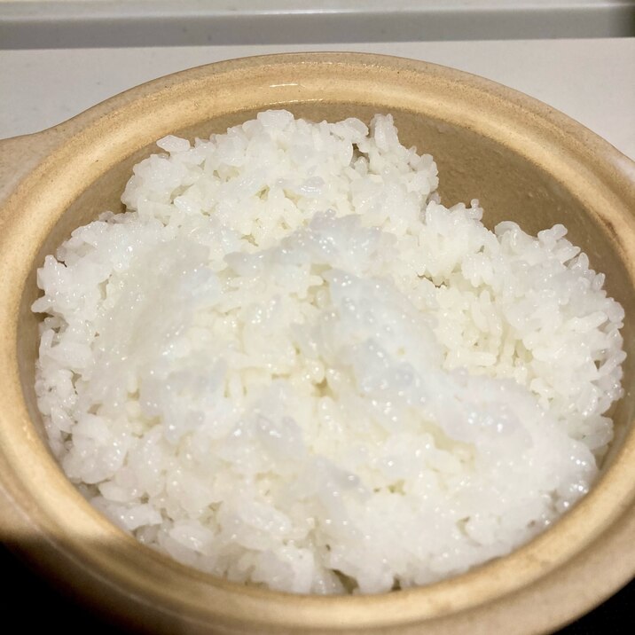 基本の土鍋ごはん☆つやつやもっちりのご飯を簡単に！